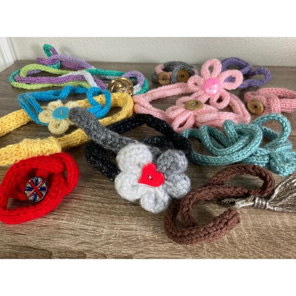 Handmade Multicolor Crochet‎ Flower Hair Bands Set Unisex Women’s - Picture 5 of 6